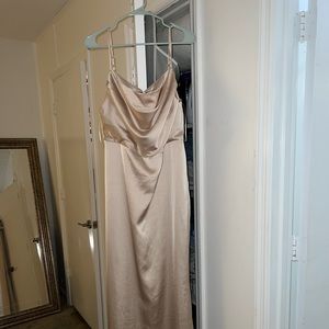 Baltic Born Sydney Satin Champagne Bridesmaid Dress